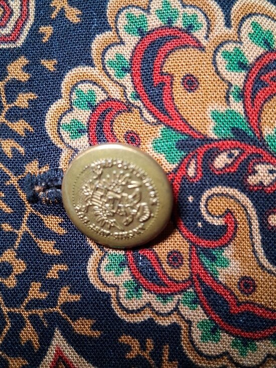 Vintage 90s David Benjamin Vest Women Small Paisley Double Breasted Gold Button - Picture 8 of 9